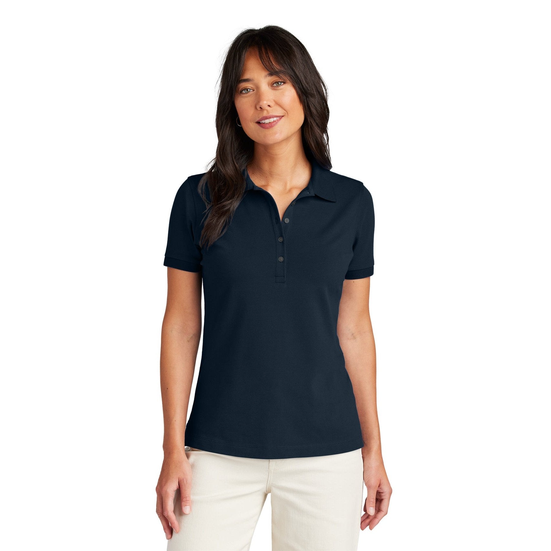 Brooks Brothers-Brooks Brothers® Women's Pima Cotton Pique Polo BB18201-MedTech-3